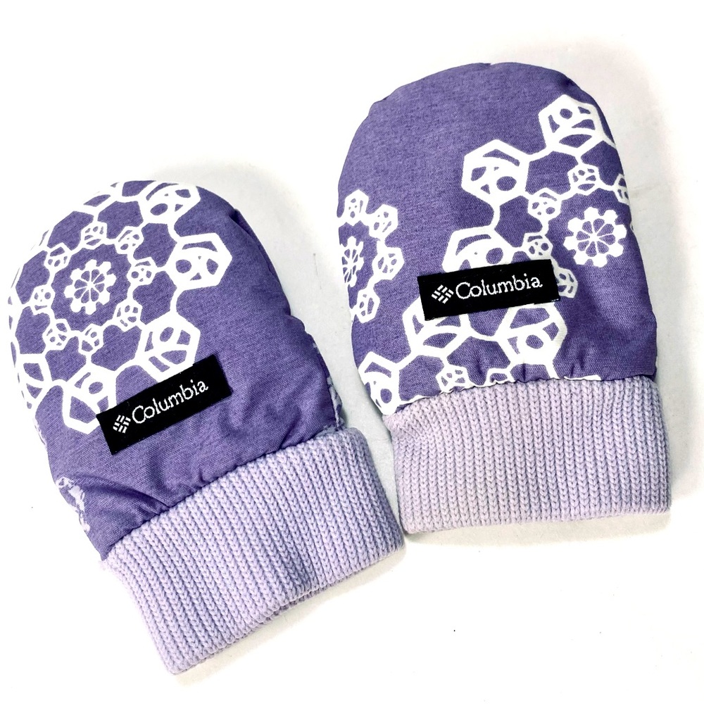 Columbia Infant Purple Print Fleece Lined Mittens